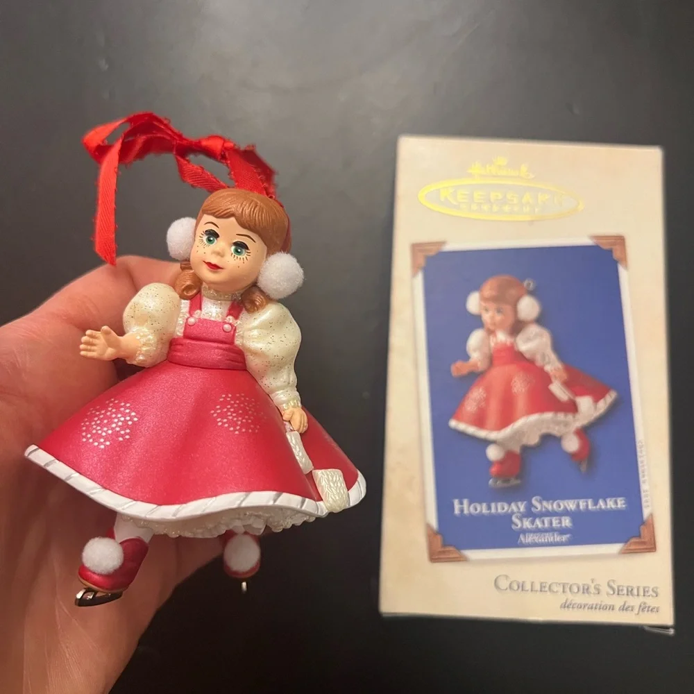 Hallmark Ornament Christmas Madame Alexander Holiday Snowflake Skater‎ 2003